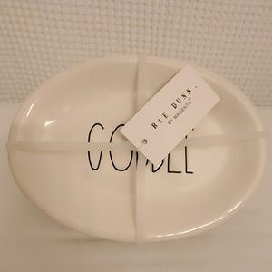 RAE DUNN "Gobble" Oval Ceramic Server Set (4)